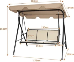 Cadeau FÊTE DES PÈRES - Cadeaux Papa - Canapé Balançoire 3 Personnes, Cadre En Acier Avec Auvent Réglable En Angle En Polyester, Canapé Balançoire Résistant Aux Intempéries, Convient Pour Terrasse, Jardin, Piscine, Balcon (Be 10 Cadeau FÊTE DES PÈRES - Cadeaux Papa - Canapé Balançoire 3 Personnes, Cadre En Acier Avec Auvent Réglable En Angle En Polyester, Canapé Balançoire Résistant Aux Intempéries, Convient Pour Terrasse, Jardin, Piscine, Balcon (Be -Jardin Meubles Magasin 1200x998