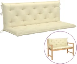 Prolenta Premium - Rocking Chair - Coussin Pour Rocking Chair 150 Cm Tissu Blanc Crème - Wit - Balançoire