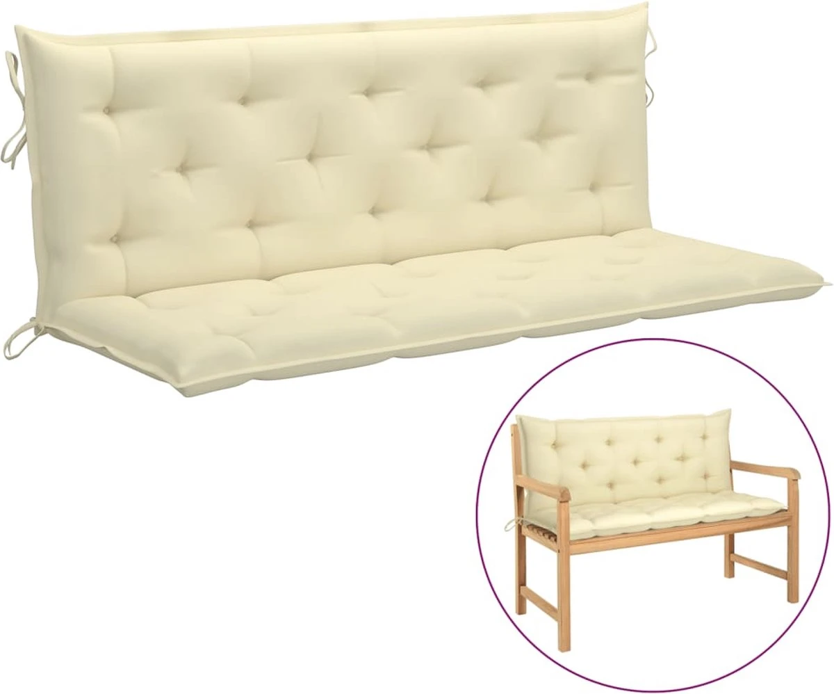 Prolenta Premium - Rocking Chair - Coussin Pour Rocking Chair 150 Cm Tissu Blanc Crème - Wit - Balançoire 1 Prolenta Premium - Rocking Chair - Coussin Pour Rocking Chair 150 Cm Tissu Blanc Crème - Wit - Balançoire