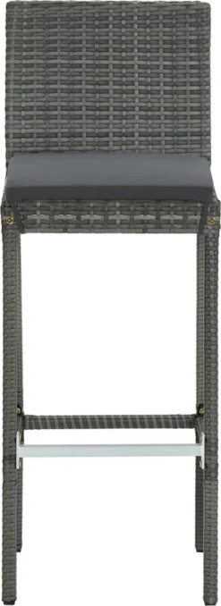 Ensemble De Bar De Jardin Premium - Ensemble De Bar De Jardin 5 Pièces Avec Coussins Polyrotin Gris -Jardin Meubles Magasin 437x1200 1