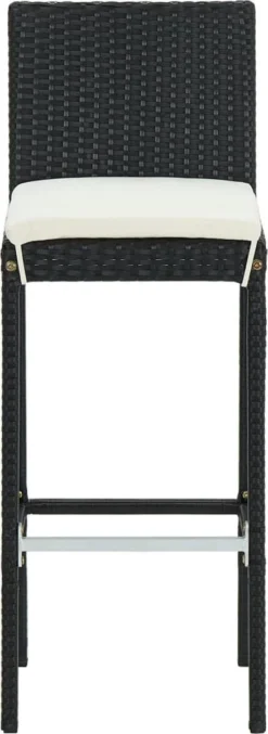 Ensemble De Bar De Jardin Premium - Ensemble De Bar De Jardin 7 Pièces Avec Coussins Noir -Jardin Meubles Magasin 438x1200 2