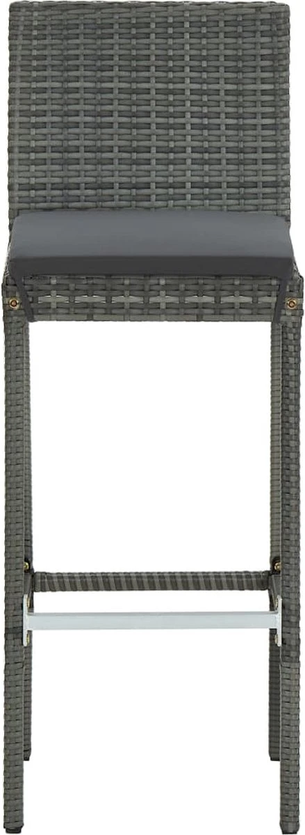 Prolenta Premium - Ensemble De Bar De Jardin 9 Pièces Avec Coussins En Polyrotin Couleur Anthracite 11 Prolenta Premium - Ensemble De Bar De Jardin 9 Pièces Avec Coussins En Polyrotin Couleur Anthracite – Image 11