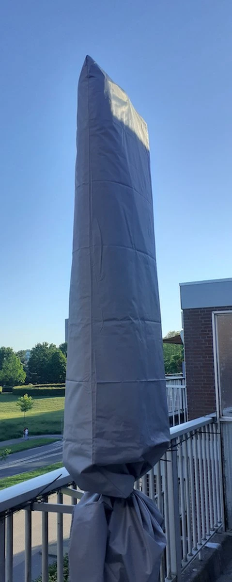 Housse De Parasol Pour Double Parasol - Silvergrey - 250x55x60 Cm - Housse De Parasol 3 Têtes - DIAMOND 4 Housse De Parasol Pour Double Parasol - Silvergrey - 250x55x60 Cm - Housse De Parasol 3 Têtes - DIAMOND – Image 4