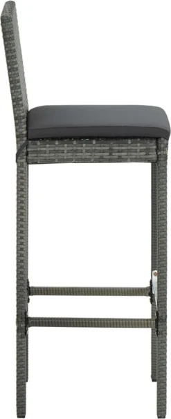 Prolenta Premium - Ensemble De Bar De Jardin 9 Pièces Avec Coussins Poly Rotin Gris 14 Prolenta Premium - Ensemble De Bar De Jardin 9 Pièces Avec Coussins Poly Rotin Gris -Jardin Meubles Magasin 489x1200 2