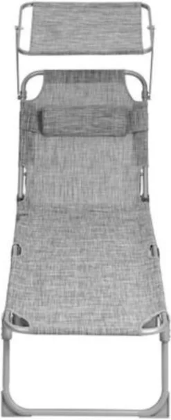 Transat De Segenn - Avec Auvent - Jardin - Avec Coussin De Capot - Extra Large - 53 X 193 X 29,5 Cm - Greige - Chargeable Jusqu'à 150 Kg -Jardin Meubles Magasin 489x1200