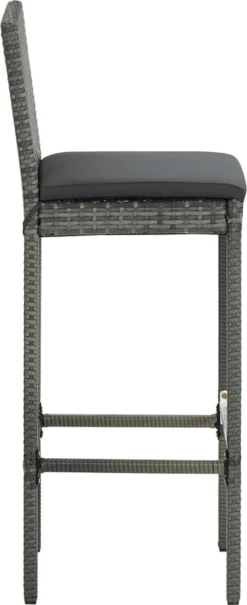 Ensemble De Bar De Jardin Premium - Ensemble De Bar De Jardin 7 Pièces Avec Coussins Anthracite Poly Rotin -Jardin Meubles Magasin 490x1200 1