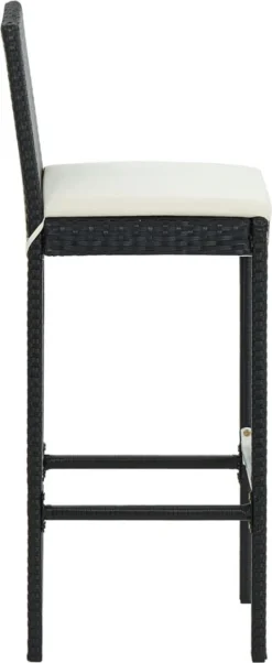 Ensemble De Bar De Jardin Premium - Ensemble De Bar De Jardin 7 Pièces Avec Coussins Noir -Jardin Meubles Magasin 492x1200 1