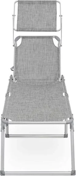 IN.HOMEXL Chaises De Jardin Pliables Leone - Chaises De Jardin Chaises Longues - Avec Toit Ouvrant - Dossier Réglable - Métal - Charge De 150 Kg - Grijs 7 IN.HOMEXL Chaises De Jardin Pliables Leone - Chaises De Jardin Chaises Longues - Avec Toit Ouvrant - Dossier Réglable - Métal - Charge De 150 Kg - Grijs -Jardin Meubles Magasin 521x1200 1