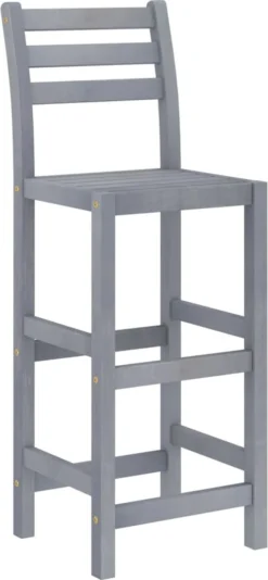 Ensemble De Bar De Jardin Premium - Ensemble De Bar De Jardin 3 Pièces Bois D'acacia Massif Gris -Jardin Meubles Magasin 555x1200 1