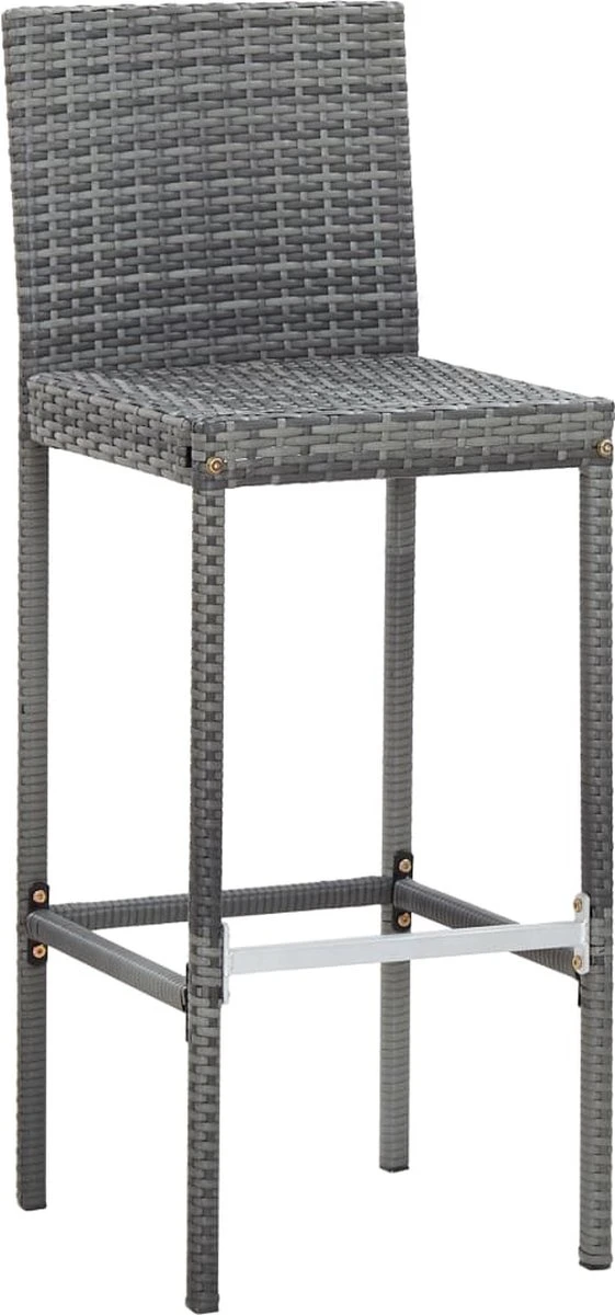 Ensemble De Bar De Jardin Premium - Ensemble De Bar De Jardin 9 Pièces Polyrotin Et Bois D'acacia Gris 7 Ensemble De Bar De Jardin Premium - Ensemble De Bar De Jardin 9 Pièces Polyrotin Et Bois D'acacia Gris – Image 7