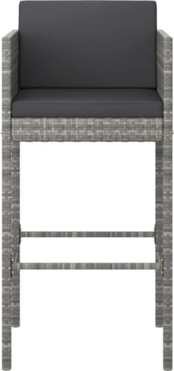 La Dolce Vita - Table De Jardin 5 Pièces Avec Chaises - Meuble Bar - Meuble Bar - Meuble D'angle Bar - Table Haute Avec Tabourets - Ensemble Bistro Avec Table Et Chaises Avec Coussins Poly Rotin Gris -Jardin Meubles Magasin 566x1200 2