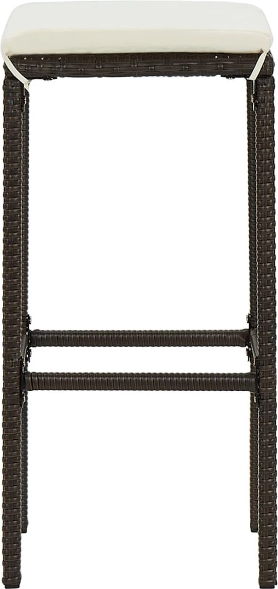 La Dolce Vita - Table De Jardin 7 Pièces Avec Chaises - Meuble Bar - Meuble Bar - Meuble D'angle Bar - Table Haute Avec Tabourets - Ensemble Bistro Avec Table Et Chaises Avec Coussins Poly Rotin Marron 3 La Dolce Vita - Table De Jardin 7 Pièces Avec Chaises - Meuble Bar - Meuble Bar - Meuble D'angle Bar - Table Haute Avec Tabourets - Ensemble Bistro Avec Table Et Chaises Avec Coussins Poly Rotin Marron – Image 3