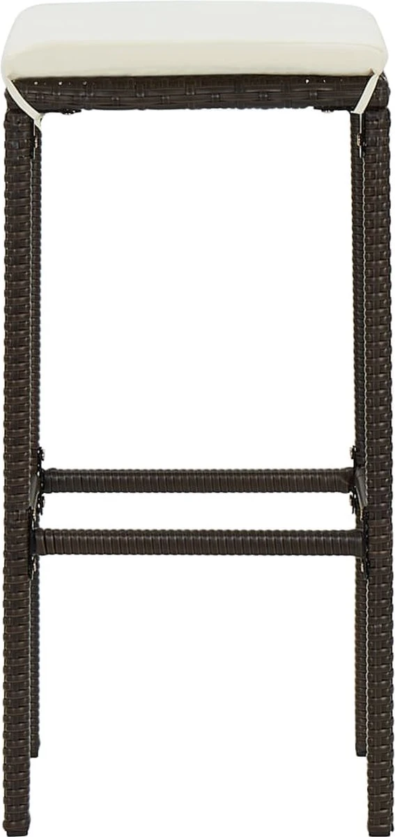 Ensemble De Bar De Jardin Premium - Ensemble De Bar De Jardin 9 Pièces Avec Coussins Polyrotin Marron 3 Ensemble De Bar De Jardin Premium - Ensemble De Bar De Jardin 9 Pièces Avec Coussins Polyrotin Marron – Image 3