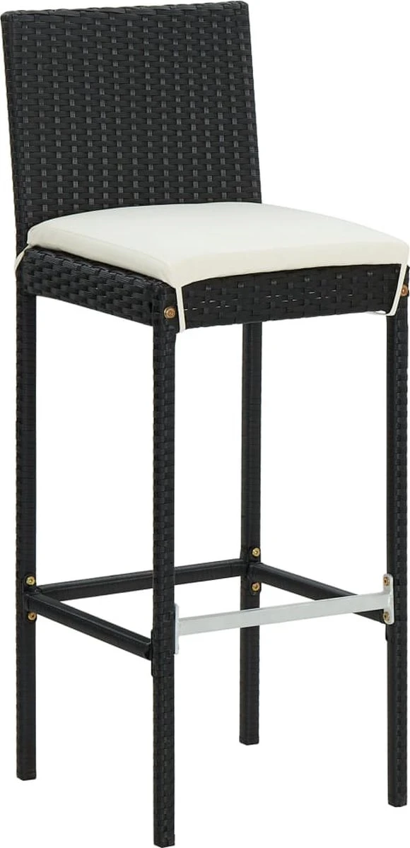 Ensemble De Bar De Jardin Premium - Ensemble Bar De Jardin 9 Pièces Avec Coussins Poly Rotin Noir 11 Ensemble De Bar De Jardin Premium - Ensemble Bar De Jardin 9 Pièces Avec Coussins Poly Rotin Noir – Image 11
