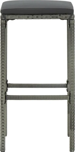 Ensemble De Bar De Jardin Premium - Bar De Jardin 16 Pièces Avec Coussins Poly Rotin Gris -Jardin Meubles Magasin 590x1200