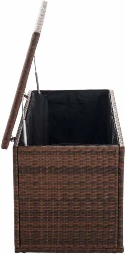Opbergbox En Rotin XL - 150cm - Boîte à Coussins De Jardin - Étanche - Avec Couvercle - Pour L'intérieur & L'extérieur - Boîte De Jardin -Jardin Meubles Magasin 594x1200 1