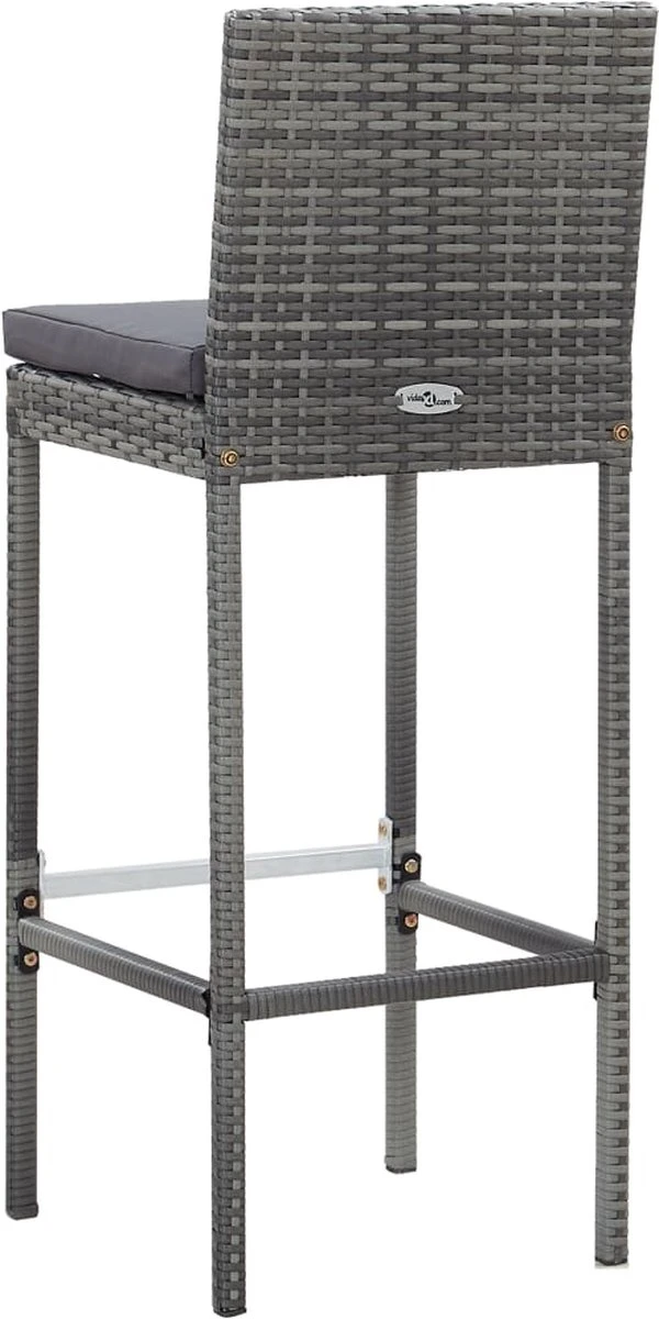 Ensemble De Bar De Jardin Premium - Ensemble De Bar De Jardin 9 Pièces Polyrotin Et Bois D'acacia Gris 5 Ensemble De Bar De Jardin Premium - Ensemble De Bar De Jardin 9 Pièces Polyrotin Et Bois D'acacia Gris – Image 5
