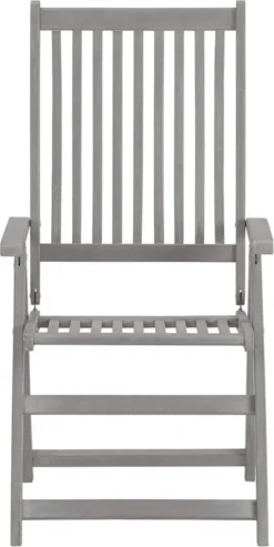 Chaises De Jardin Chaises De Jardin 4 Pcs Réglables Avec Coussins En Bois D'acacia Massif -Jardin Meubles Magasin 601x1200