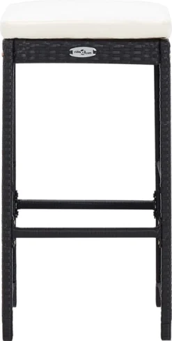 Ensemble De Bar De Jardin Premium - Ensemble De Bar De Jardin 9 Pièces Poly Rotin Noir -Jardin Meubles Magasin 606x1200