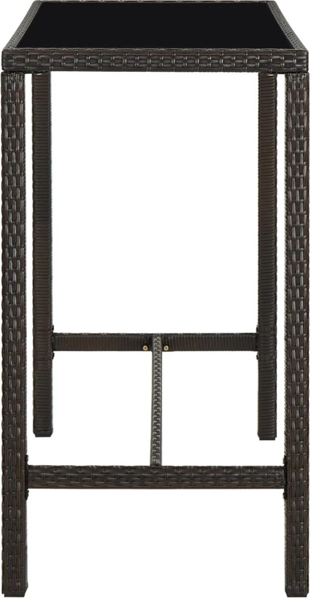 La Dolce Vita - Table De Jardin 7 Pièces Avec Chaises - Meuble Bar - Meuble Bar - Meuble D'angle Bar - Table Haute Avec Tabourets - Ensemble Bistro Avec Table Et Chaises Avec Coussins Poly Rotin Marron 6 La Dolce Vita - Table De Jardin 7 Pièces Avec Chaises - Meuble Bar - Meuble Bar - Meuble D'angle Bar - Table Haute Avec Tabourets - Ensemble Bistro Avec Table Et Chaises Avec Coussins Poly Rotin Marron – Image 6