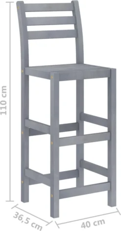 Ensemble De Bar De Jardin Premium - Ensemble De Bar De Jardin 5 Pièces Bois D'acacia Massif Gris 22 Ensemble De Bar De Jardin Premium - Ensemble De Bar De Jardin 5 Pièces Bois D'acacia Massif Gris -Jardin Meubles Magasin 631x1200 3