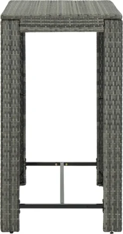 Ensemble De Bar De Jardin Premium - Bar De Jardin 7 Pièces Avec Coussins Poly Rotin Gris -Jardin Meubles Magasin 633x1200