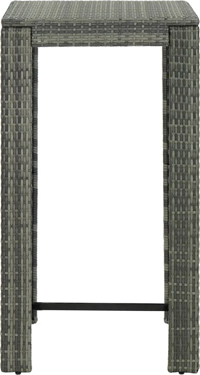 Ensemble De Bar De Jardin Premium - Bar De Jardin 3 Pièces Avec Coussins Poly Rotin Gris 7 Ensemble De Bar De Jardin Premium - Bar De Jardin 3 Pièces Avec Coussins Poly Rotin Gris – Image 7