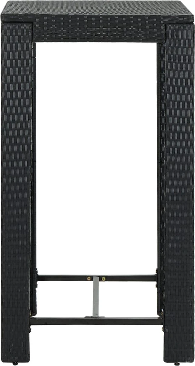 Ensemble De Bar De Jardin Premium - Ensemble De Bar De Jardin 5 Pièces Avec Coussins Poly Rotin Noir 4 Ensemble De Bar De Jardin Premium - Ensemble De Bar De Jardin 5 Pièces Avec Coussins Poly Rotin Noir – Image 4