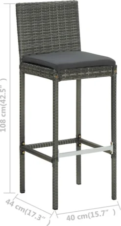 Ensemble De Bar De Jardin Premium - Ensemble De Bar De Jardin 5 Pièces Avec Coussins Gris 22 Ensemble De Bar De Jardin Premium - Ensemble De Bar De Jardin 5 Pièces Avec Coussins Gris -Jardin Meubles Magasin 642x1200 2