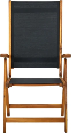 VidaLife Chaises De Jardin De Jardin Pliables 2 Pcs Bois D'acacia Massif Et Textilène -Jardin Meubles Magasin 644x1200 1