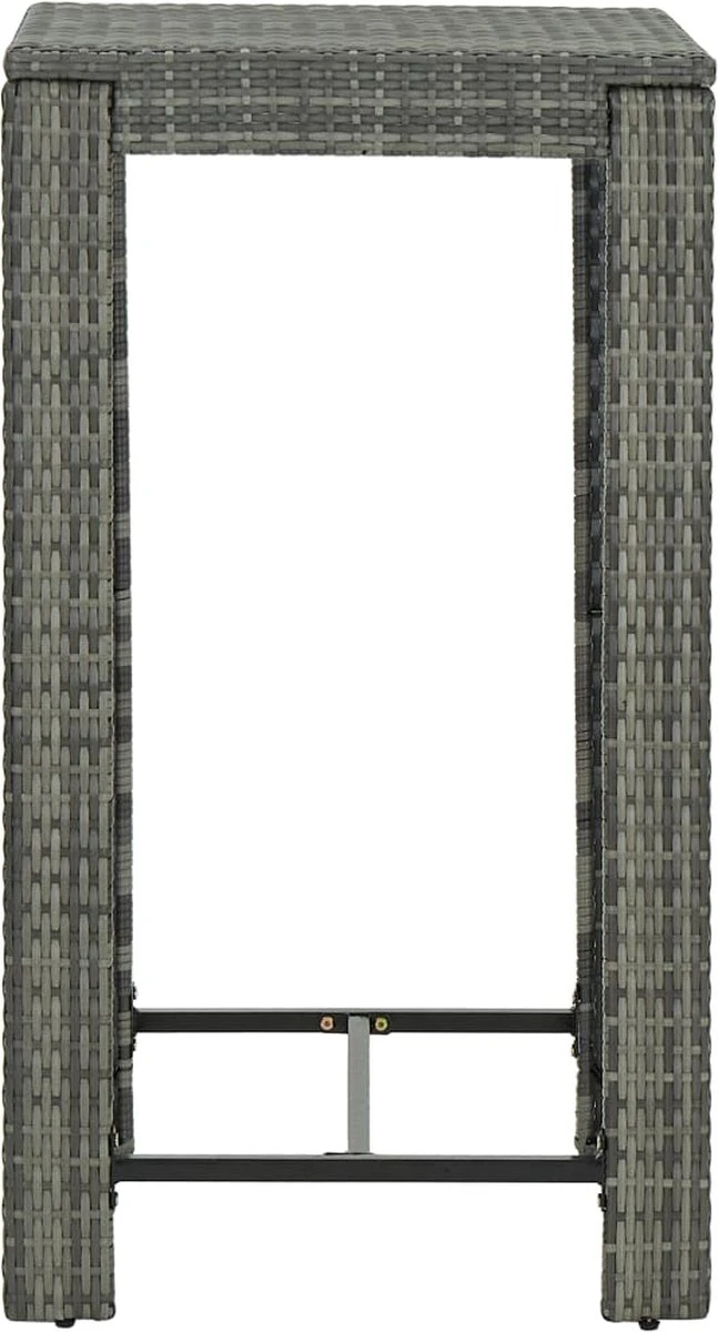 Ensemble De Bar De Jardin Premium - Bar De Jardin 3 Pièces Avec Coussins Poly Rotin Gris 9 Ensemble De Bar De Jardin Premium - Bar De Jardin 3 Pièces Avec Coussins Poly Rotin Gris – Image 9
