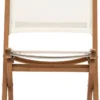 Riviera Maison Chaise De Jardin Sans Accoudoir - Gili Plein Air Dining Chair - Teck, Batyline - Wit