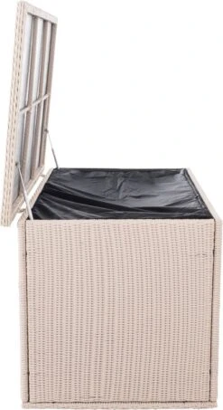 Opbergbox En Rotin XL - 148 X 85 X 84 Cm Bouleau - Boîte à Coussins De Jardin - Imperméable - Avec Couvercle - Pour Intérieur & Extérieur - Boîte De Jardin -Jardin Meubles Magasin 654x1200 3