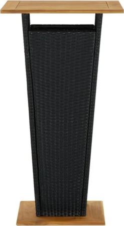 La Dolce Vita - Table 3 Pièces GardenBar Avec Chaises - Meuble Bar - Meuble Bar - Meuble D'angle Bar - Table Haute Avec Tabourets - Ensemble Bistro Avec Table Et Chaises Avec Coussins Poly Rotin Noir -Jardin Meubles Magasin 660x1200 1