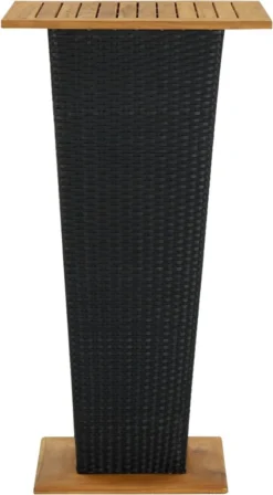 La Dolce Vita - Table 3 Pièces GardenBar Avec Chaises - Meuble Bar - Meuble Bar - Meuble D'angle Bar - Table Haute Avec Tabourets - Ensemble Bistro Avec Table Et Chaises Avec Coussins Poly Rotin Noir -Jardin Meubles Magasin 661x1200 1