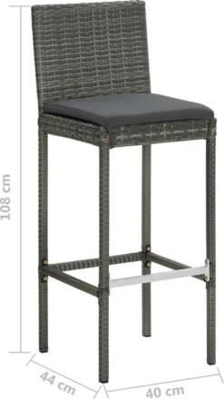 Prolenta Premium - Ensemble De Bar De Jardin 9 Pièces Avec Coussins Poly Rotin Gris 15 Prolenta Premium - Ensemble De Bar De Jardin 9 Pièces Avec Coussins Poly Rotin Gris -Jardin Meubles Magasin 673x1200 1