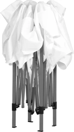Tente De Réception Easy Up - Tente De Fête - Pavillon - Tente De Fête Pliable - Tente De Fête 3x3 - Tente De Fête Avec Parois Latérales - Chariot Inclus - Étanche - Protection UV 50+ - Avec Fenêtres - 16 Kg - Acier - Wit - 300 X 300 Cm -Jardin Meubles Magasin 675x1200 1