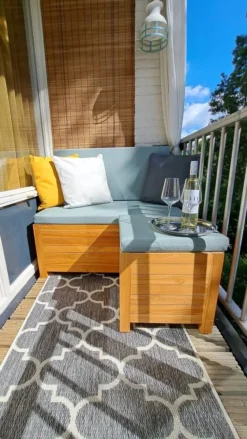 Tabouret De Balcon Avec Espace De Rangement - 50 X 50 X 40 Cm - Multifonctionnel - Table D'appoint - Repose-pieds - Chaise De Balcon - Module Banc De Balcon -Jardin Meubles Magasin 675x1200 2