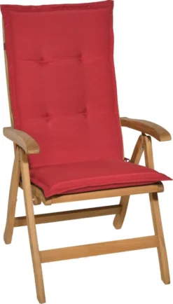 Beautissu Loft HL Set 6 X Coussins De Jardin Dossier Haut - 120 X 50 Cm - Coussin Rouge - Coussin D'assise UV - Coussin De Coussins De Jardin -Jardin Meubles Magasin 683x1200