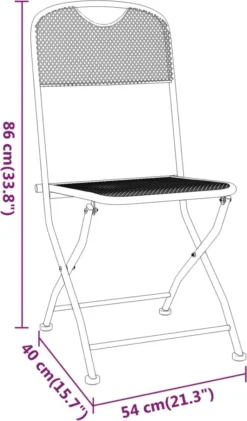 Furniture Limited - Chaises De Jardin Pliables 2 Pcs Grillage Métallique Anthracite -Jardin Meubles Magasin 704x1200 1