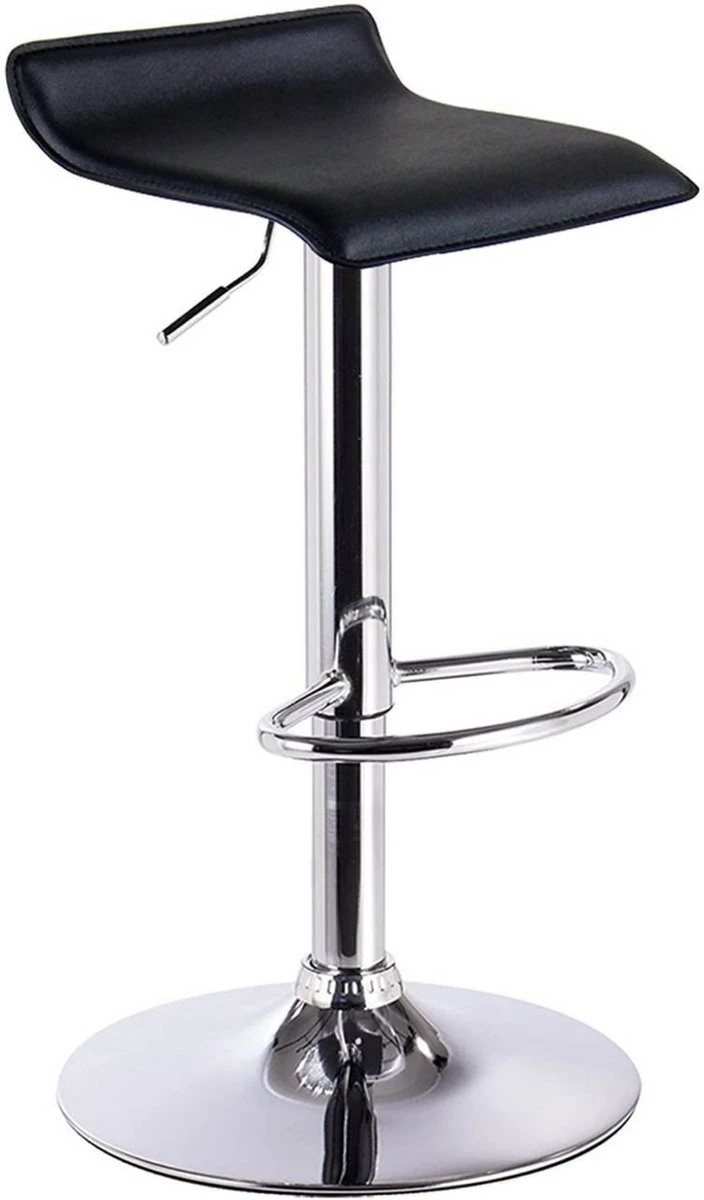 Tabouret De Bar Industriel - Tabourets De Bar En Cuir - Hauteur D'assise Réglable 56 - 78 Cm - Zwart 38,5 X 39 Cm 1 Tabouret De Bar Industriel - Tabourets De Bar En Cuir - Hauteur D'assise Réglable 56 - 78 Cm - Zwart 38,5 X 39 Cm