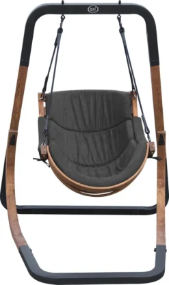 AXI Capri Chaise Suspendue Sur Pied En Bois - Fauteuil / Siège Suspendu Suspendu Avec Support Pour Le Jardin - Balançoire En Noir Pour L'extérieur Pour 1 Personne - Chargement Jusqu'à 150 Kg -Jardin Meubles Magasin 710x1200 2