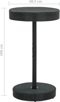 La Dolce Vita - Table 3 Pièces GardenBar Avec Chaises - Meuble Bar - Meuble Bar - Meuble D'angle Bar - Table Haute Avec Tabourets - Ensemble Bistro Avec Table Et Chaises Avec Coussins Poly Rotin Noir -Jardin Meubles Magasin 710x1200 6