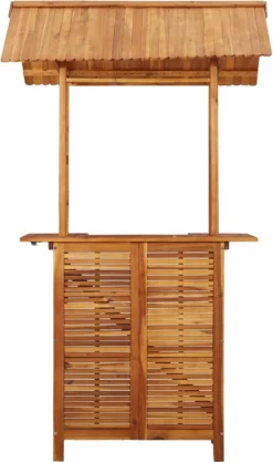 Prolenta Premium - Table De Bar D'extérieur Avec Toit 122x106x217 Cm Bois D'acacia Massif - Table - Table De Jardin - Tables De Tables De Jardin -Jardin Meubles Magasin 711x1200