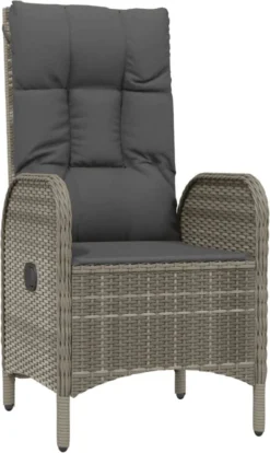 La Dolce Vita - Salon De Jardin 7 Pièces - Salon De Terrasse - Salon De Jardin Avec Chaises Et Table - Salon De Plein Air Avec Coussins Poly Rotin Gris -Jardin Meubles Magasin 716x1200