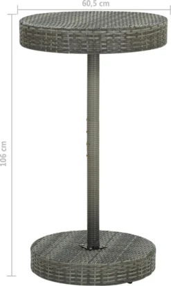 Ensemble De Bar De Jardin Premium - Ensemble De Bar De Jardin 3 Pièces Poly Rotin Gris -Jardin Meubles Magasin 718x1200 1