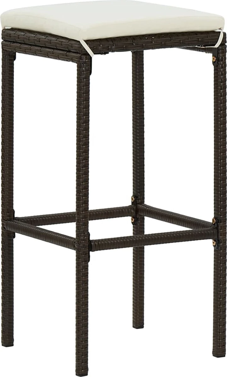 La Dolce Vita - Table De Jardin 7 Pièces Avec Chaises - Meuble Bar - Meuble Bar - Meuble D'angle Bar - Table Haute Avec Tabourets - Ensemble Bistro Avec Table Et Chaises Avec Coussins Poly Rotin Marron 8 La Dolce Vita - Table De Jardin 7 Pièces Avec Chaises - Meuble Bar - Meuble Bar - Meuble D'angle Bar - Table Haute Avec Tabourets - Ensemble Bistro Avec Table Et Chaises Avec Coussins Poly Rotin Marron – Image 8