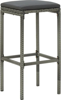 Ensemble De Bar De Jardin Premium - Bar De Jardin 16 Pièces Avec Coussins Poly Rotin Gris -Jardin Meubles Magasin 729x1200 1