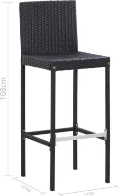 Prolenta Premium - Ensemble De Bar De Jardin 5 Pièces Poly Rotin Et Bois D'acacia Noir 22 Prolenta Premium - Ensemble De Bar De Jardin 5 Pièces Poly Rotin Et Bois D'acacia Noir -Jardin Meubles Magasin 734x1200