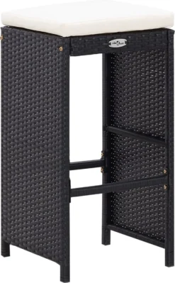 Ensemble De Bar De Jardin Premium - Ensemble De Bar De Jardin 9 Pièces Poly Rotin Noir -Jardin Meubles Magasin 742x1200 2